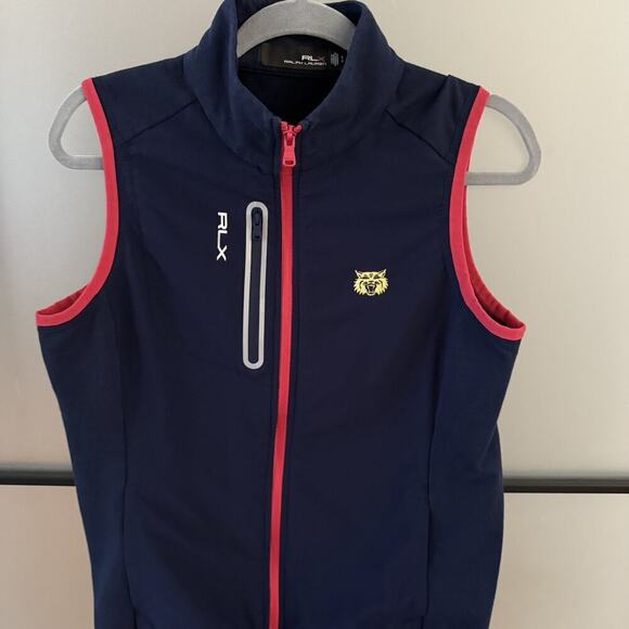 Ralph Lauren Womens S Vest Performance Sport Sleeveless Jacket Full Zip Navy RLX - Picture 6 of 10